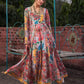 Floral Printed Sweetheart Neck Empire Georgette Anarkali Kurta