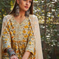 Floral Printed Thread Work Pure Cotton Kurta With Trousers & Dupatta