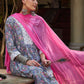 Floral Printed Thread Work Pure Cotton Kurta With Trousers & Dupatta