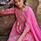 Floral Printed Tie-Up Neck Pure Cotton Kurta With Trousers & Dupatta