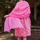 Floral Printed Tie-Up Neck Pure Cotton Kurta With Trousers & Dupatta