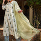 Floral Printed V-Neck Empire Pure Cotton Kurta With Trousers & Dupatta
