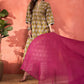 Floral Printed V-Neck Pleated Pure Cotton Kurta With Trousers & Dupatta