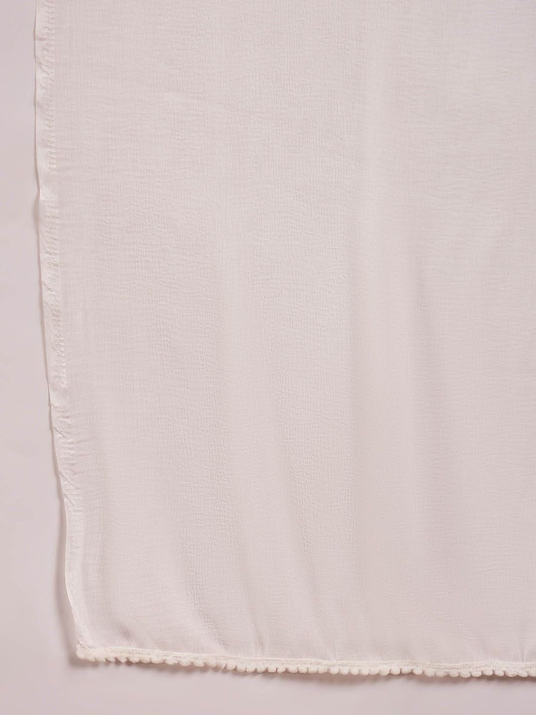 Floral Yoke Design V-Neck Straight Kurta With Trousers & Dupatta