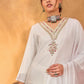 Floral Yoke Design V-Neck Straight Kurta With Trousers & Dupatta