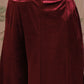 Floral Yoke Design Velvet Kurti with Trouser