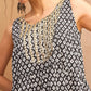 Geometric Printed Tiered A-Line Kurti with Sharara
