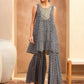 Geometric Printed Tiered A-Line Kurti with Sharara