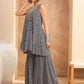 Geometric Printed Tiered A-Line Kurti with Sharara