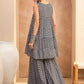Geometric Printed Tiered A-Line Kurti with Sharara