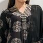 Geometric Printed V-Neck A-Line Pure Cotton Kurta With Palazzo & Dupatta