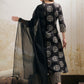 Geometric Printed V-Neck A-Line Pure Cotton Kurta With Palazzo & Dupatta