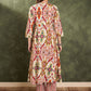 Ikat Abstract Printed Pure Cotton Flared Kurta With Trousers