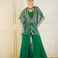 Printed Short Sleeve Shrug Top & Palazzos Co-Ords