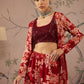 Sequined Crop Top With Sharara & Shrug
