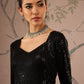 Striped Round Neck Long Sleeves Regular Sequinned Anarkali Kurta