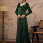 Striped Round Neck Long Sleeves Regular Sequinned Anarkali Kurta