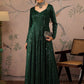 Striped Round Neck Long Sleeves Regular Sequinned Anarkali Kurta