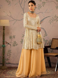 Women Embroidered Regular Sequinned Kurta with Palazzos