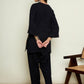 Women Embroidered Regular Thread Work Woollen Kurta with Trousers