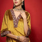 Women Embroidered Regular Velvet Kurta with Palazzos