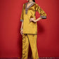 Women Embroidered Regular Velvet Kurta with Palazzos