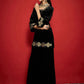 Women Embroidered Regular Velvet Kurta with Palazzos