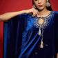 Women Embroidered Thread Work Grandeur & Majestic Artwork Velvet Kaftan Kurta