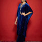Women Embroidered Thread Work Grandeur & Majestic Artwork Velvet Kaftan Kurta