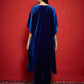 Women Embroidered Thread Work Grandeur & Majestic Artwork Velvet Kaftan Kurta