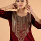 Women Ethnic Motifs Embroidered Above Knee Regular Kurta with Patiala