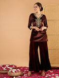 Women Ethnic Motifs Embroidered Kurta with Palazzo