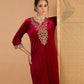 Women Ethnic Motifs Embroidered Kurta with Trousers