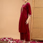 Women Ethnic Motifs Embroidered Kurta with Trousers