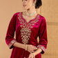 Women Ethnic Motifs Embroidered Kurta with Trousers