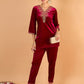 Women Ethnic Motifs Embroidered Kurti with Trousers