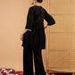 Women Ethnic Motifs Embroidered Tiered Mirror Work Kurti with Palazzos
