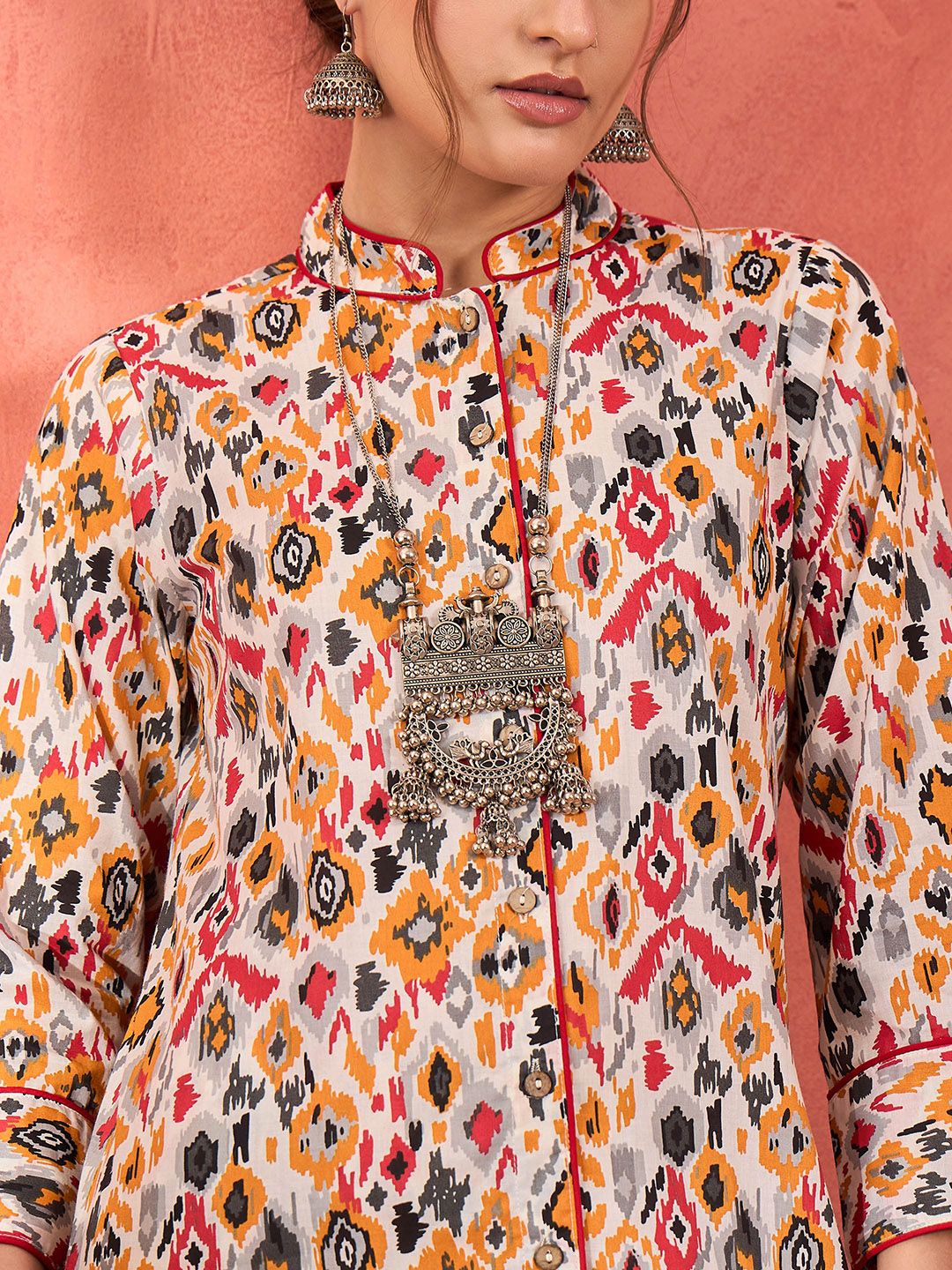 Women Ethnic Motifs Printed Pure Cotton Kurta with Palazzos