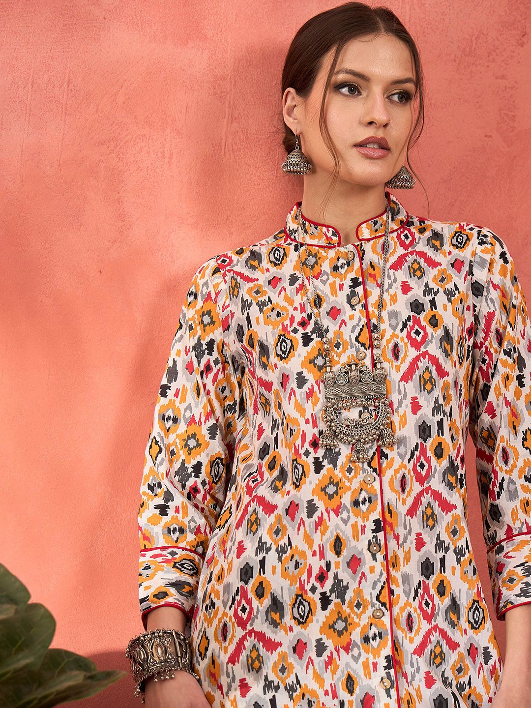 Women Ethnic Motifs Printed Pure Cotton Kurta with Palazzos
