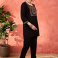 Women Floral Embroidered V-Neck Kurta with Salwar