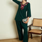 Women Floral Embroidered Wollen Kurta with Patiala