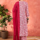 Women Floral Printed Cotton Kurta with Palazzo & Dupatta