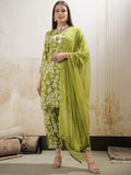 Women Floral Printed Kurta with Trouser & Dupatta