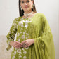 Women Floral Printed Kurta with Trouser & Dupatta