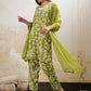 Women Floral Printed Kurta with Trouser & Dupatta