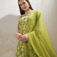 Women Floral Printed Kurta with Trouser & Dupatta