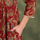 Women Floral Printed Regular Pure Cotton Kurta with Trousers