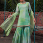 Women Ombre Dyed Kurta with Sharara & Dupatta