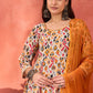 Women Printed Pure Cotton Kurta with Palazzos & With Dupatta