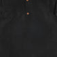 Sishu Boy's Black Kurta And Maroon Cowl Dhoti Set